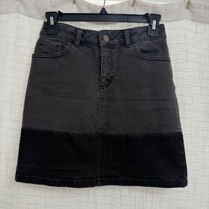 Miss Selfridge Gray and Black Mini Pencil Skirt